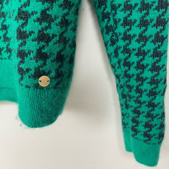 Green houndstooth sweater - Picture 3 of 4